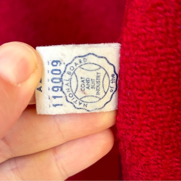 Vintage Red 1960’s Shagmoor Coat, approx size 10 - Picture 14 of 16